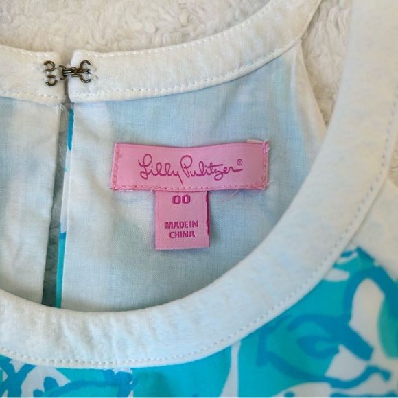 Lilly Pulitzer Pearl Halter Shift Dress Womens Sz 00 Colorful Feminine Cotton - Picture 8 of 11